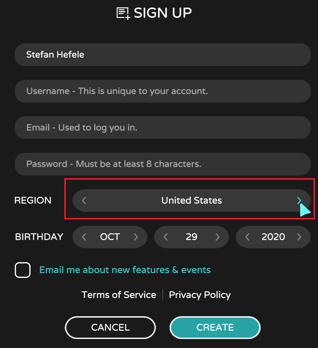 Picking a Country by clicking left and right? Like…why?!