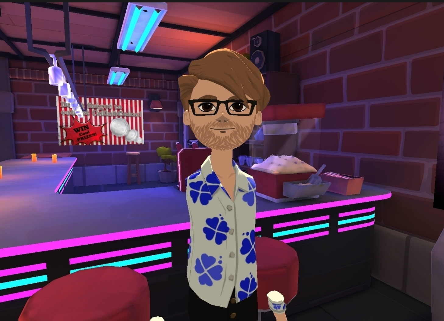 Hanging around at the Bar - just like in real life!
